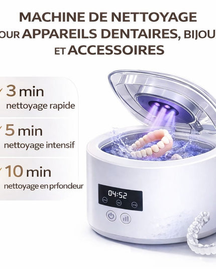 Nettoyeur dentaire 3 min – élimine bactéries